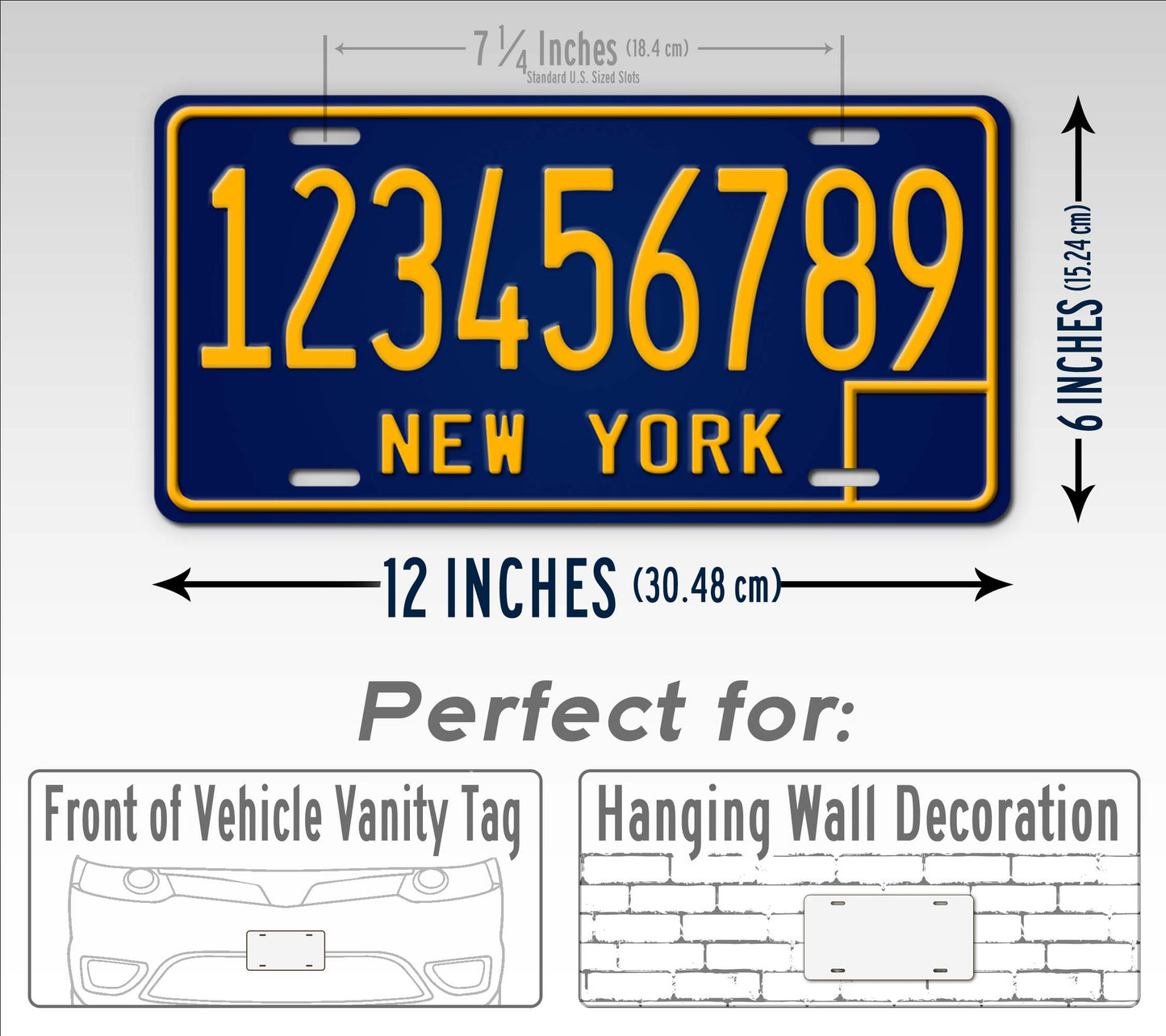 New York 1966 to 1972 Novelty License Plate