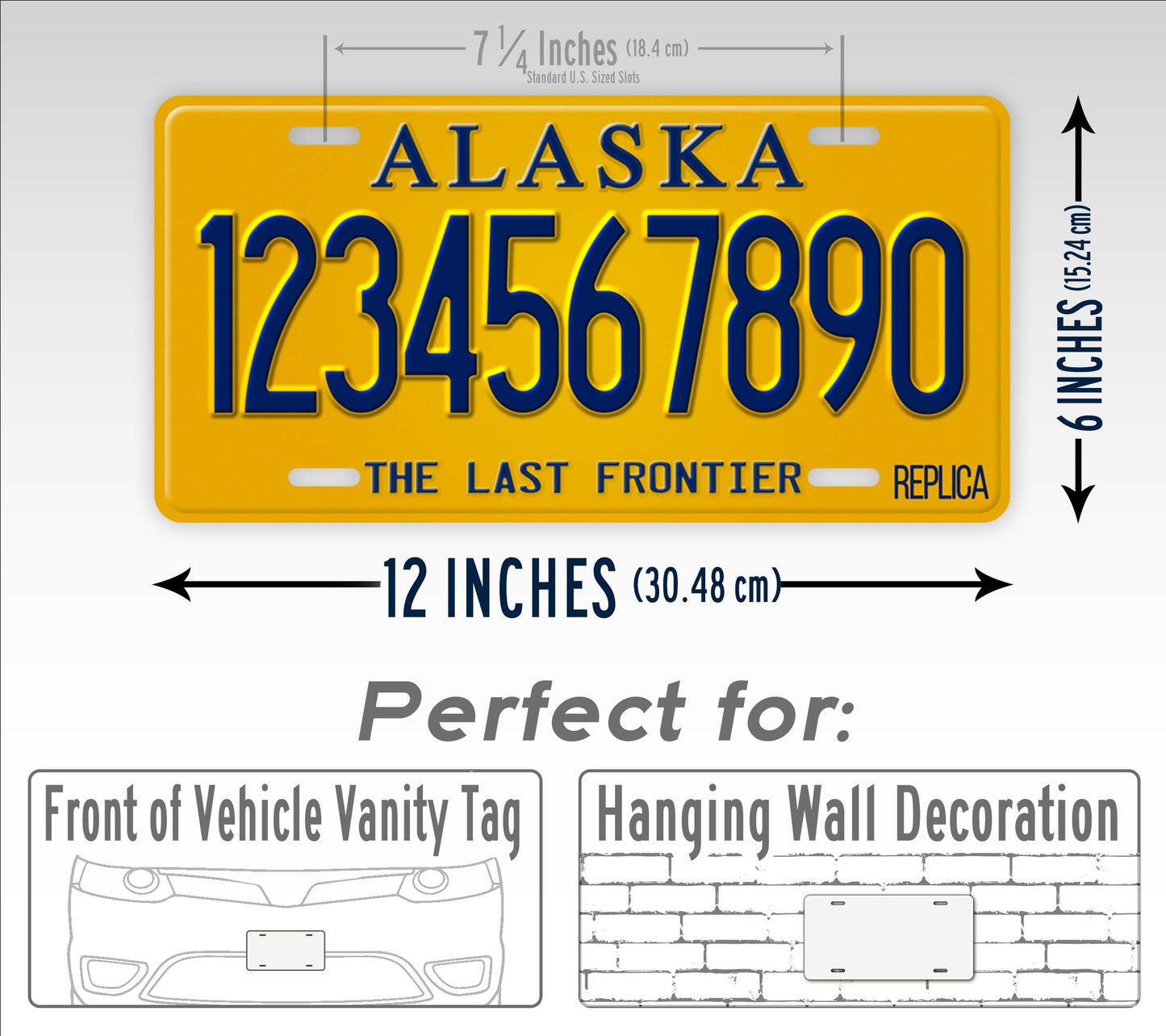 Personalized Alaska Novelty License Plate, Replica AK Custom Auto Tag