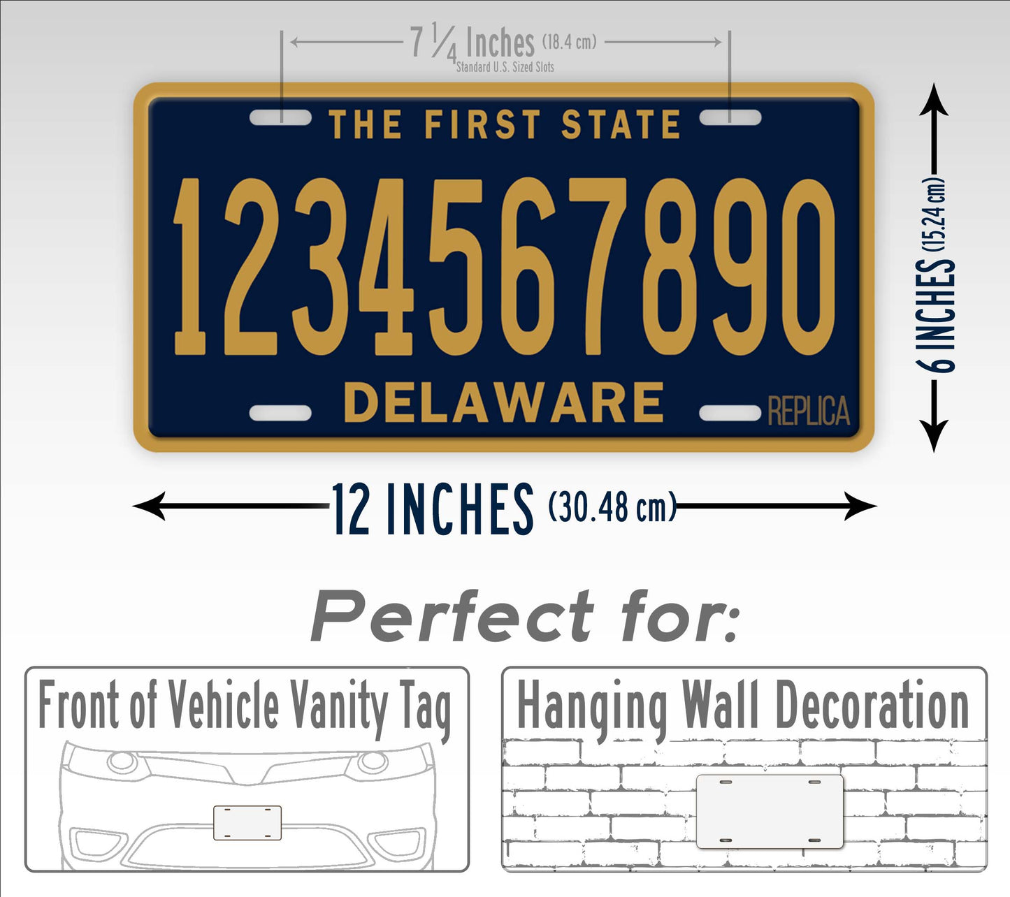 Personalized Delaware Novelty License Plate, Replica DE Custom Auto Tag