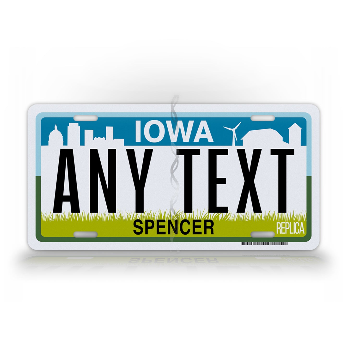 Personalized Iowa Novelty License Plate, Replica IA Custom Auto Tag