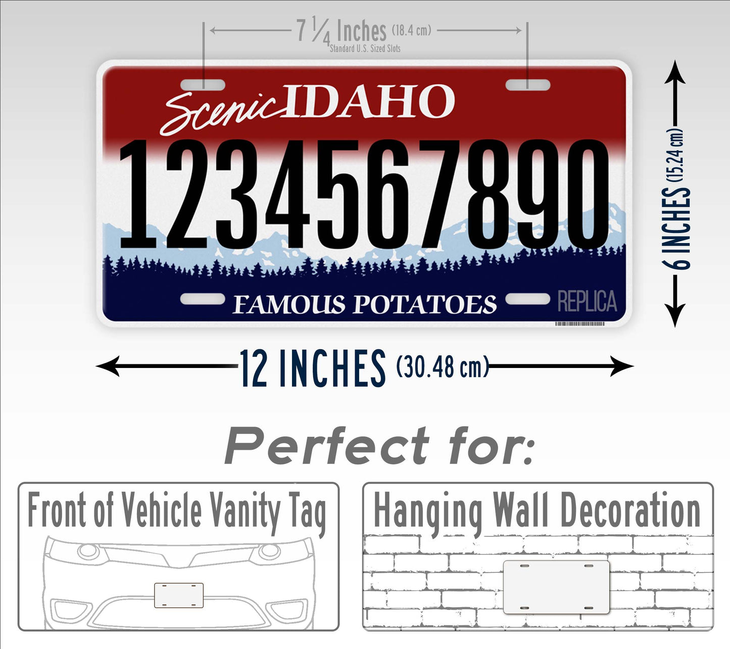 Personalized Idaho Novelty License Plate, Replica ID Custom Auto Tag