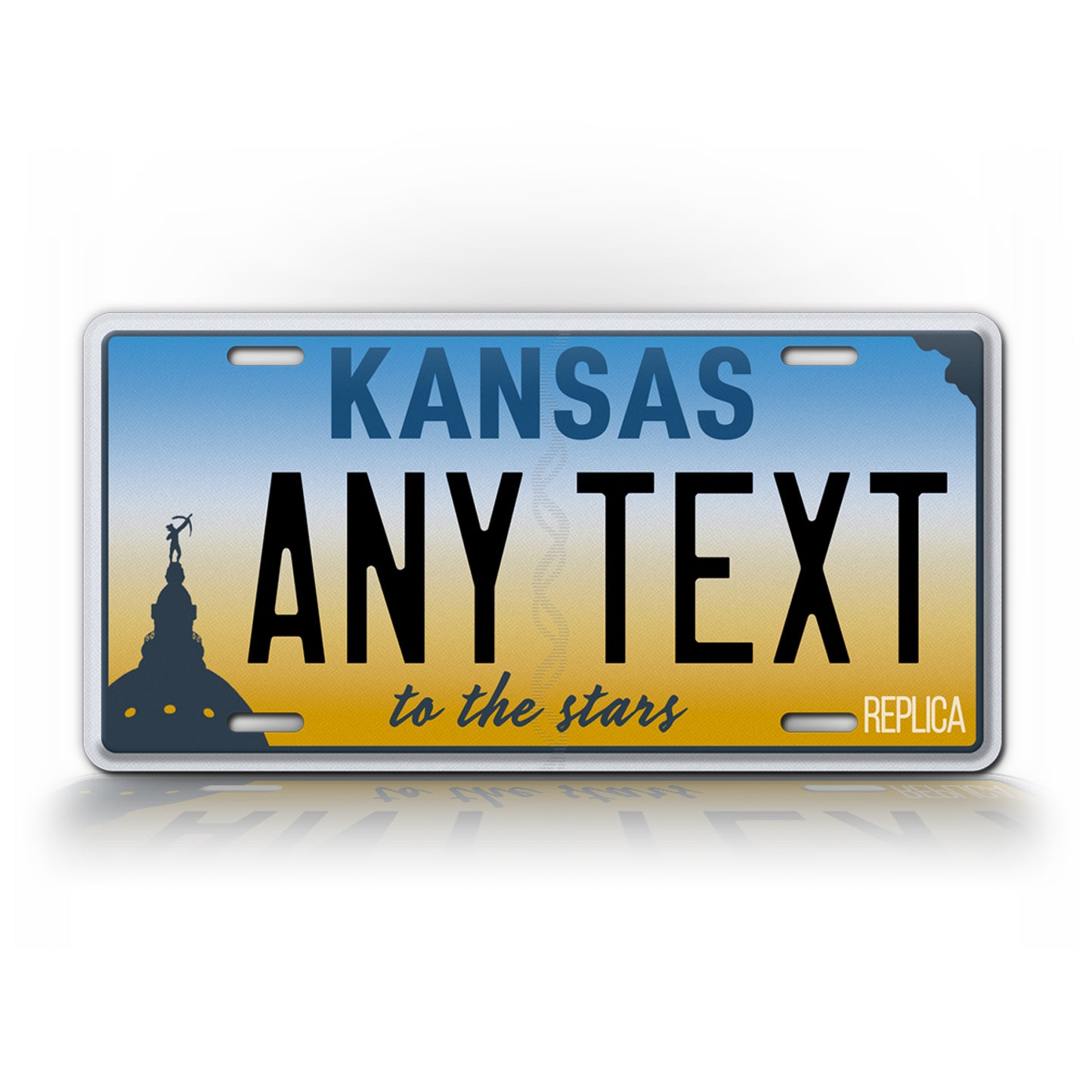 Personalized Kansas Novelty License Plate, Replica KS Custom Auto Tag
