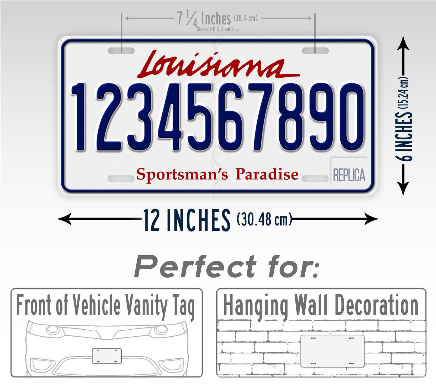 Personalized Louisiana Novelty License Plate, Replica LA Custom Auto Tag