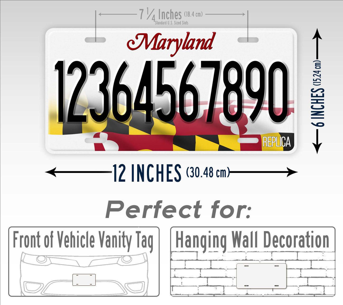 Personalized Maryland Novelty License Plate, Replica MD Custom Auto Tag