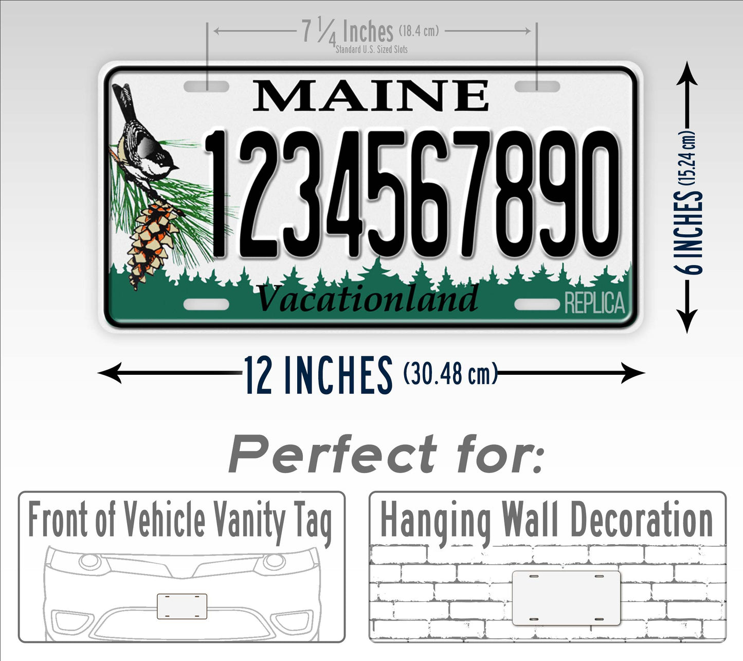 Personalized Maine Novelty License Plate, Replica ME Custom Auto Tag