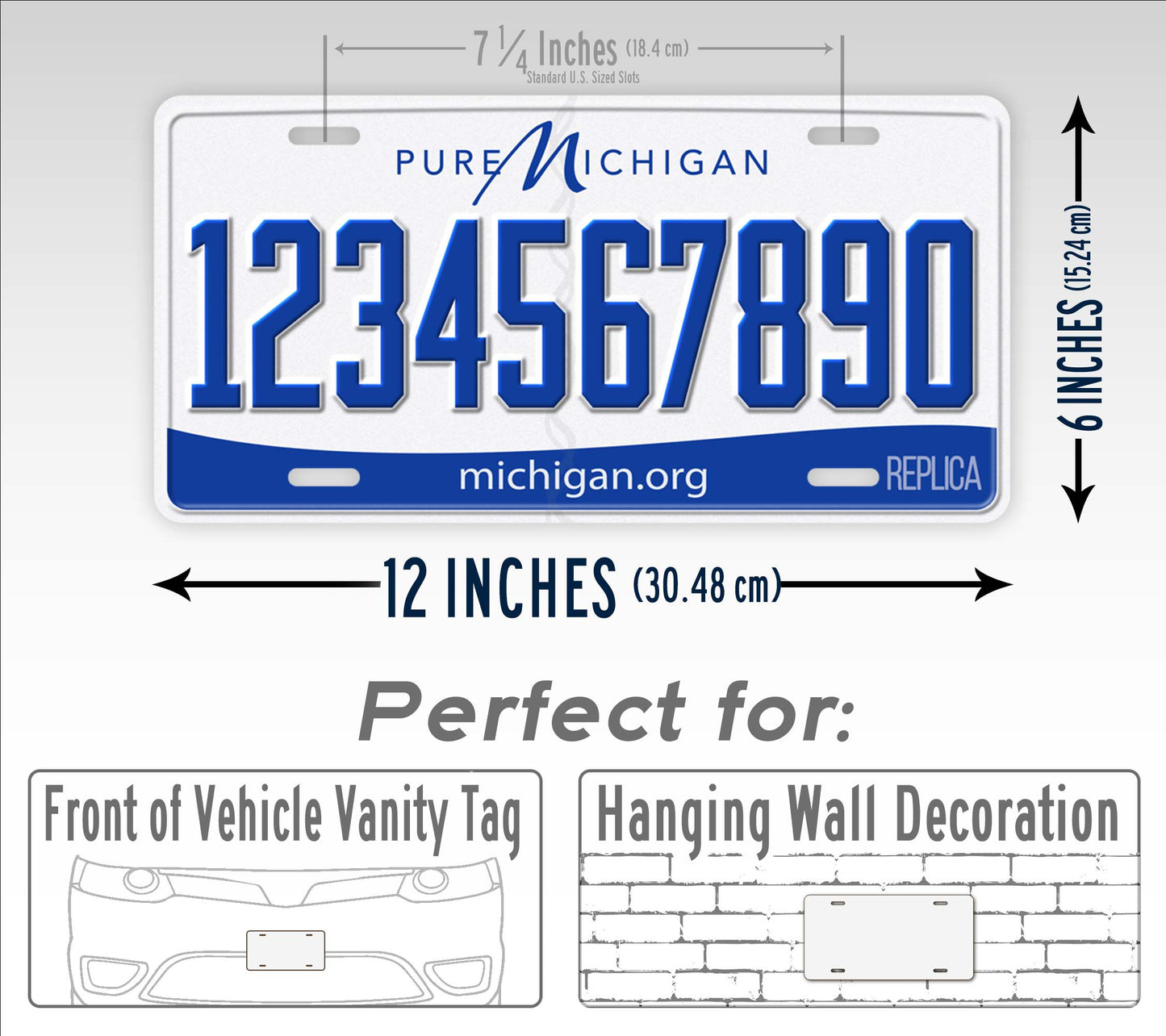 Personalized Michigan Novelty License Plate, Replica MI Custom Auto Tag