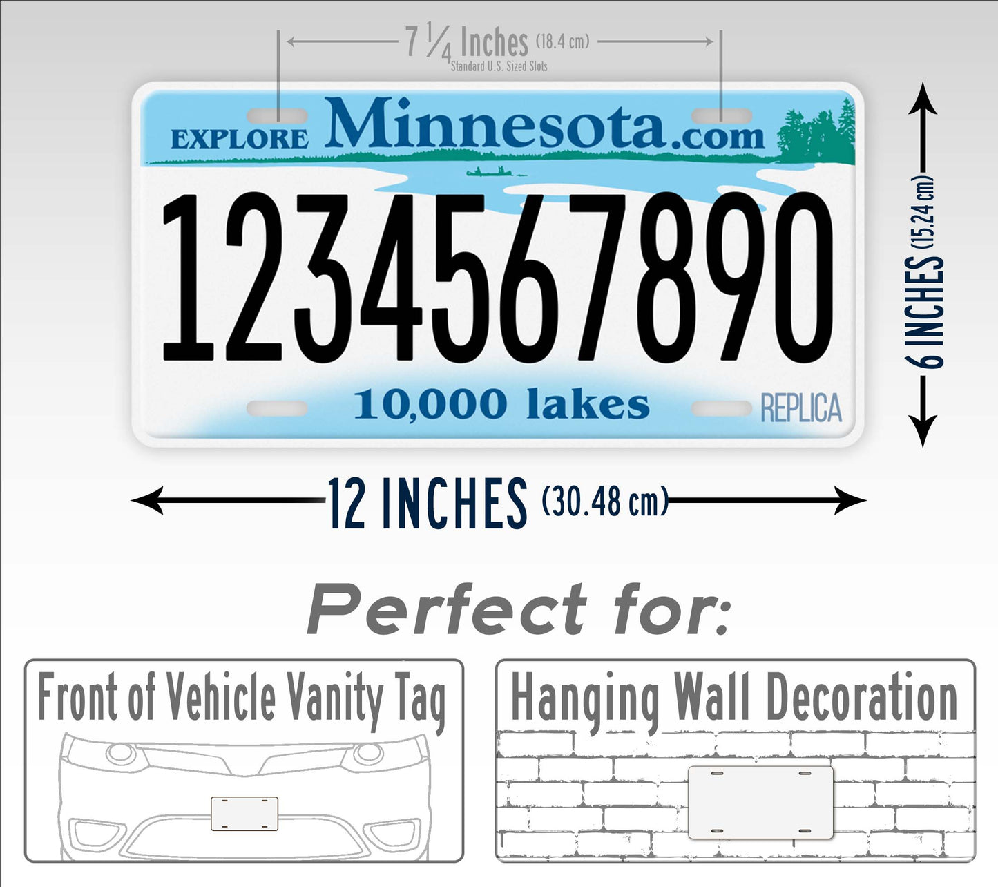 Personalized Minnesota Novelty License Plate, Replica MN Custom Auto Tag
