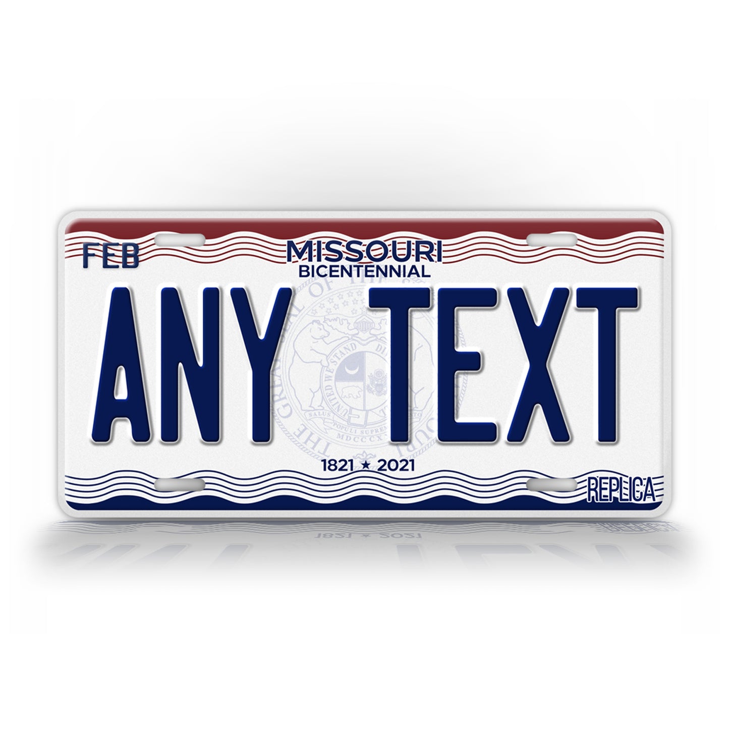 Personalized Missouri Novelty License Plate, Replica MO Custom Auto Tag