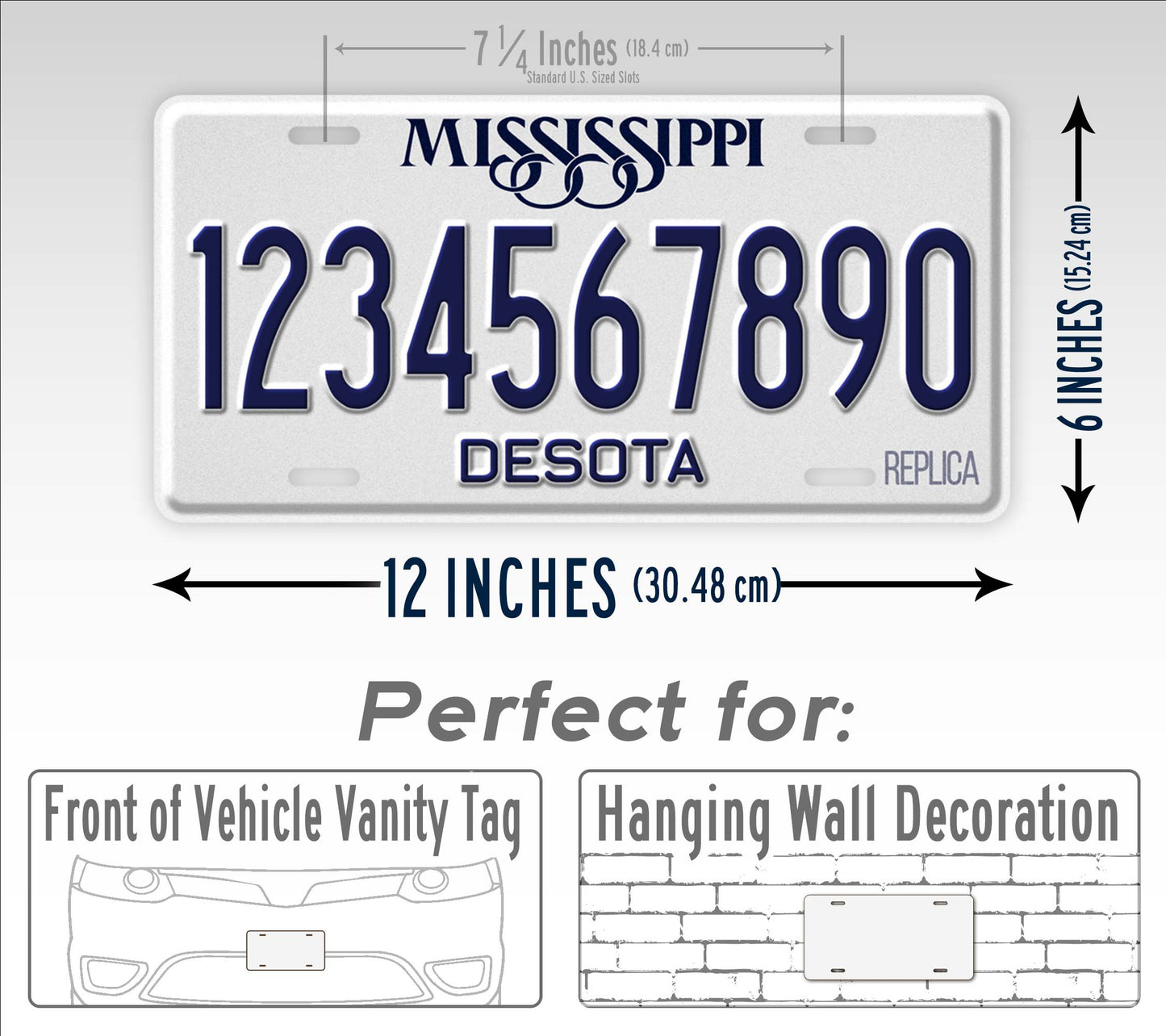 Personalized Mississippi Novelty License Plate, Replica MS Custom Auto Tag