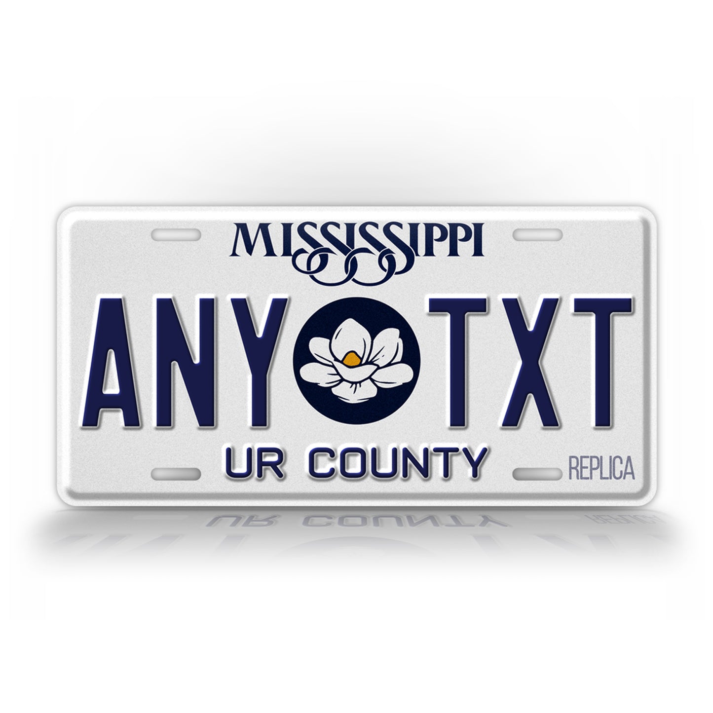 Personalized Mississippi Novelty License Plate, Replica MS Custom Auto Tag
