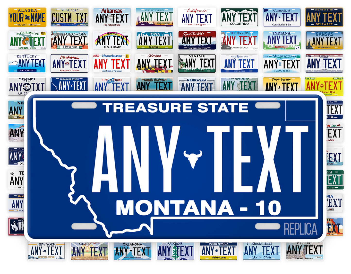 Personalized Montana Novelty License Plate, Replica MT Custom Auto Tag