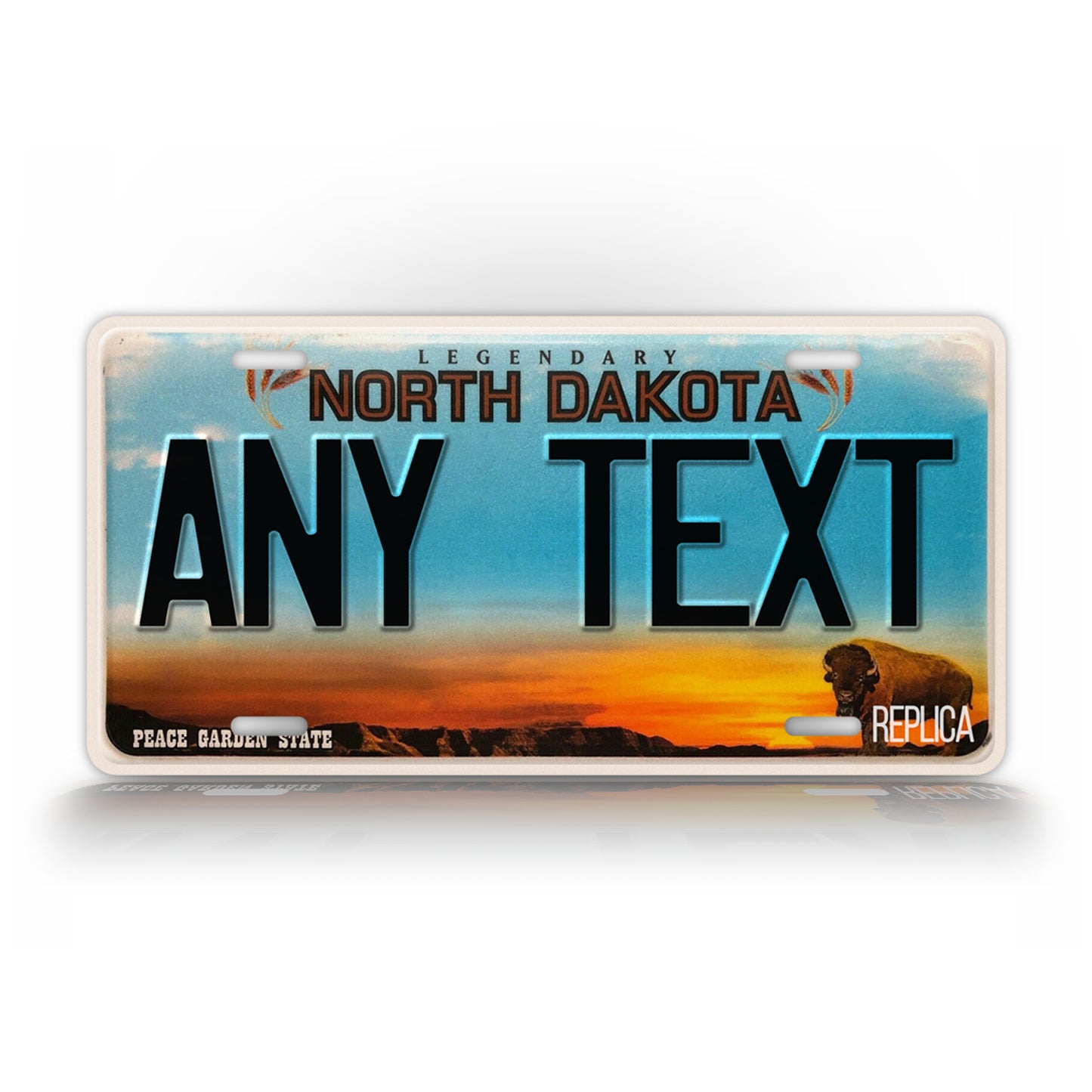 Personalized North Dakota Novelty License Plate, Replica ND Custom Auto Tag
