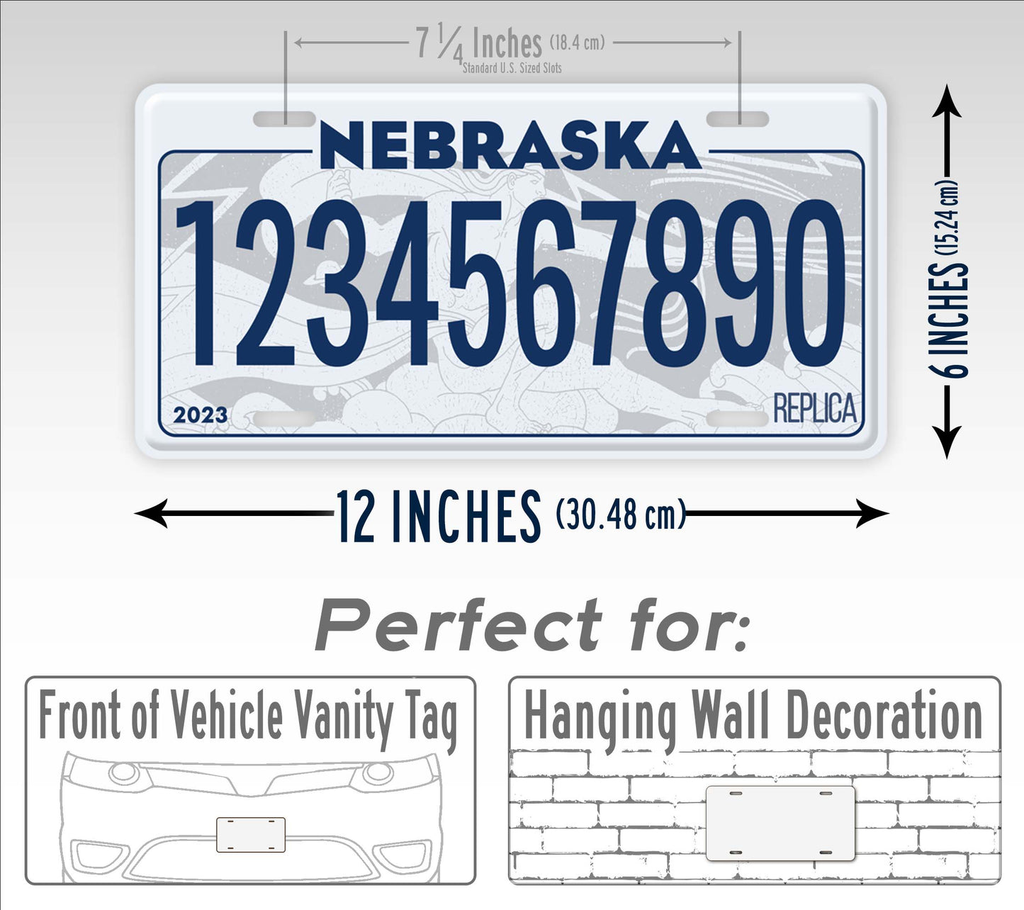 Personalized Nebraska Novelty License Plate, Replica NE Custom Auto Tag