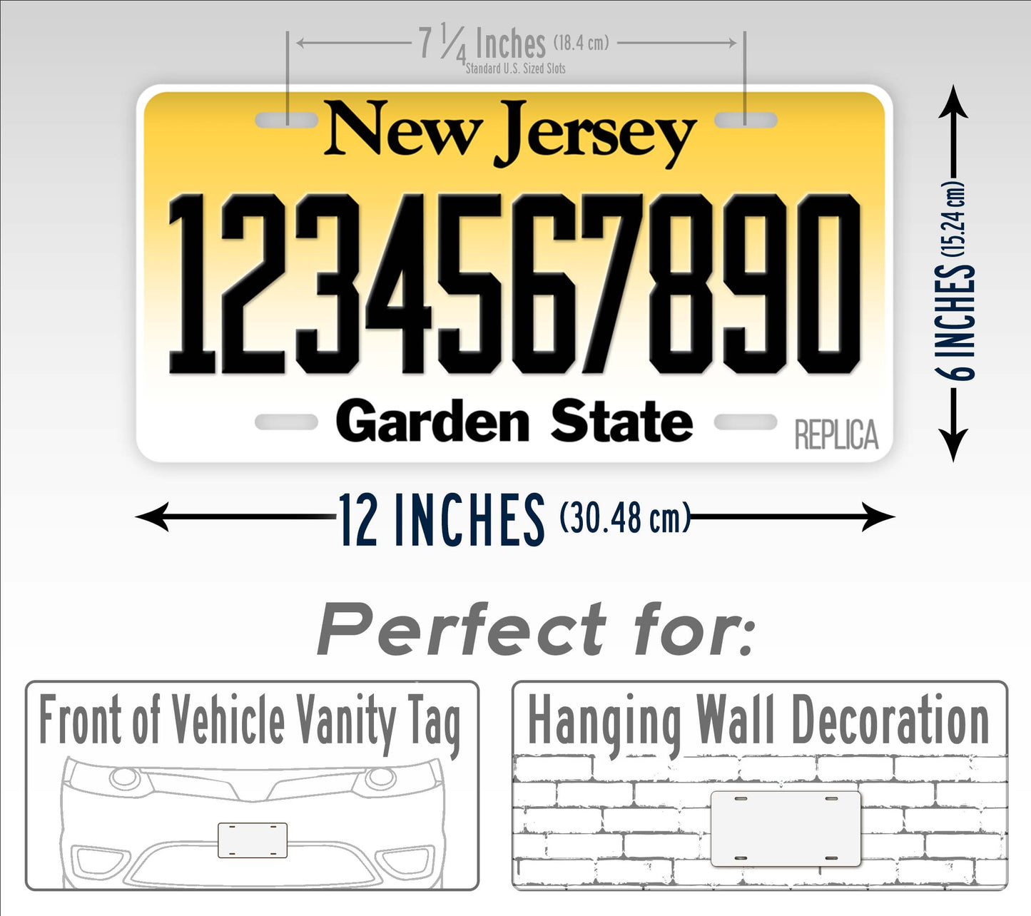 Personalized New Jersey Novelty License Plate, Replica NJ Custom Auto Tag