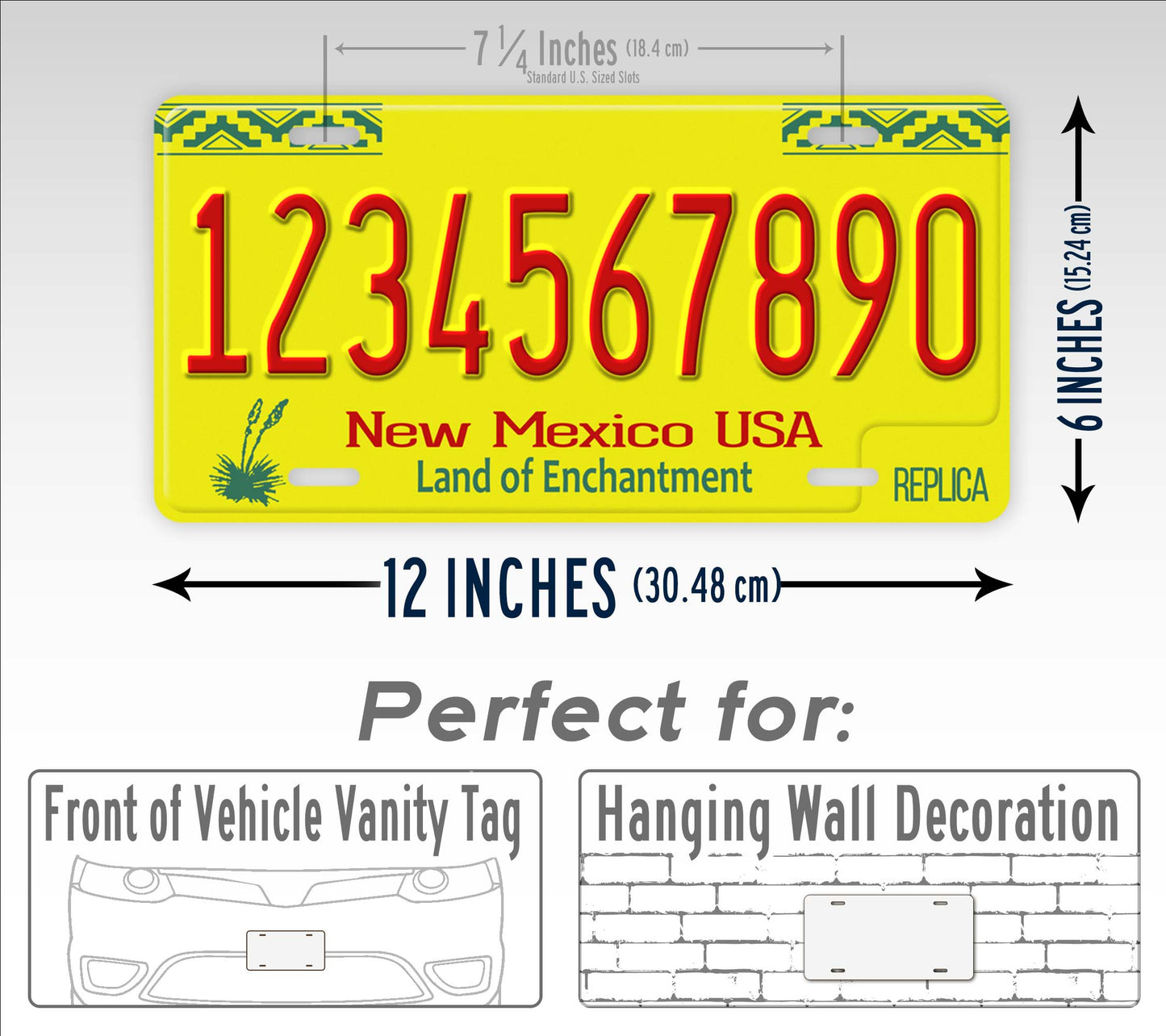 Personalized New Mexico Novelty License Plate, Replica NM Custom Auto Tag