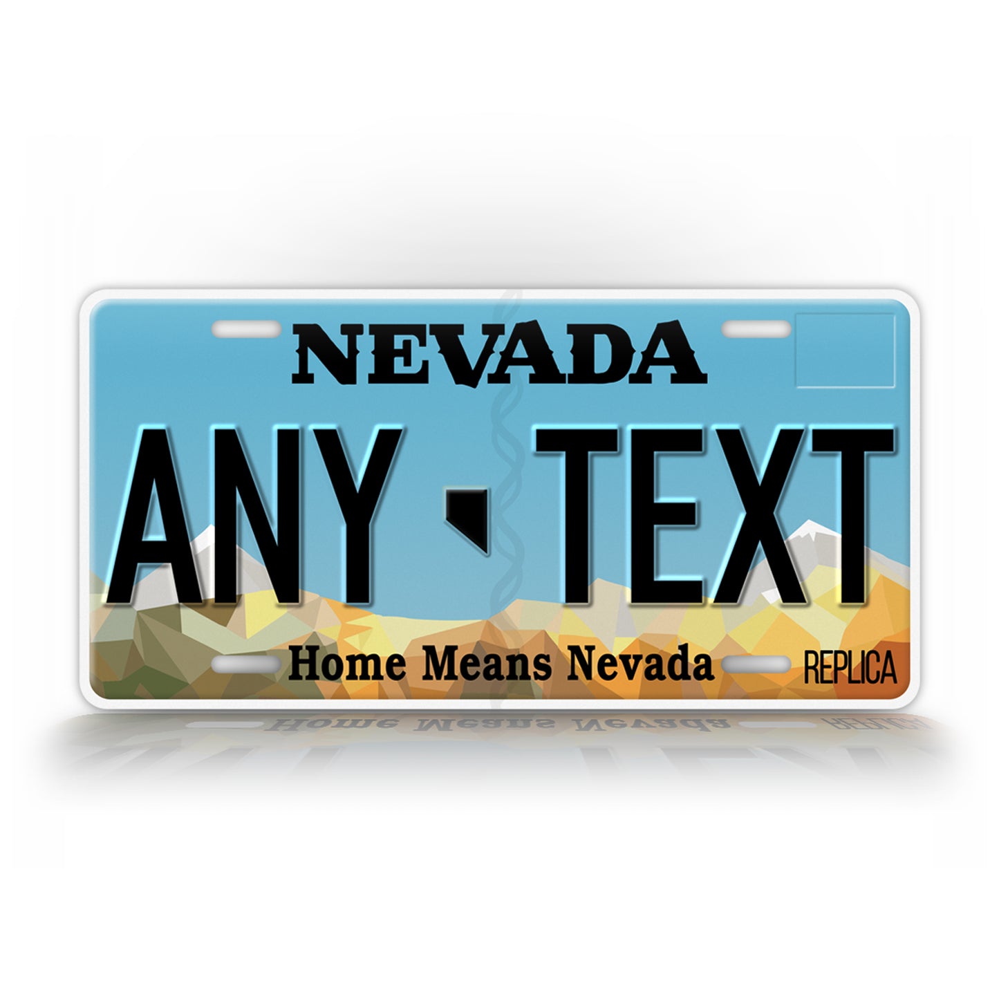 Personalized Nevada Novelty License Plate, Replica NV Custom Auto Tag