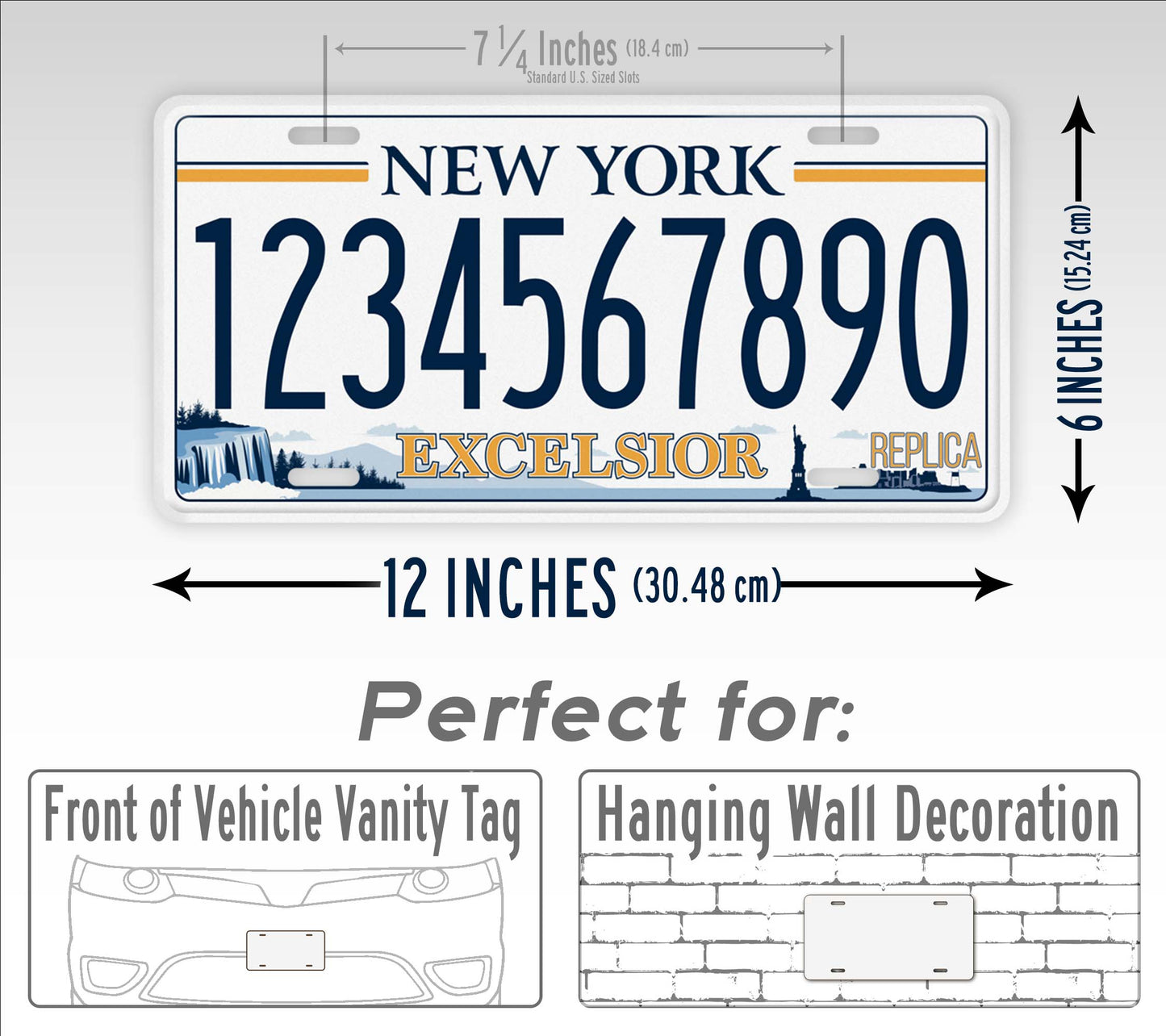 Personalized New York Novelty License Plate, Replica NY Custom Auto Tag
