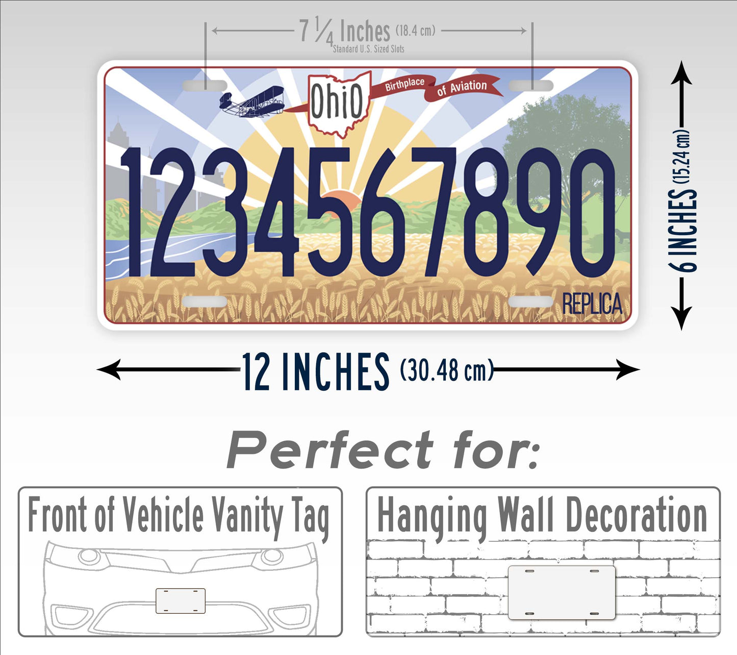 Personalized Ohio Novelty License Plate, Replica OH Custom Auto Tag
