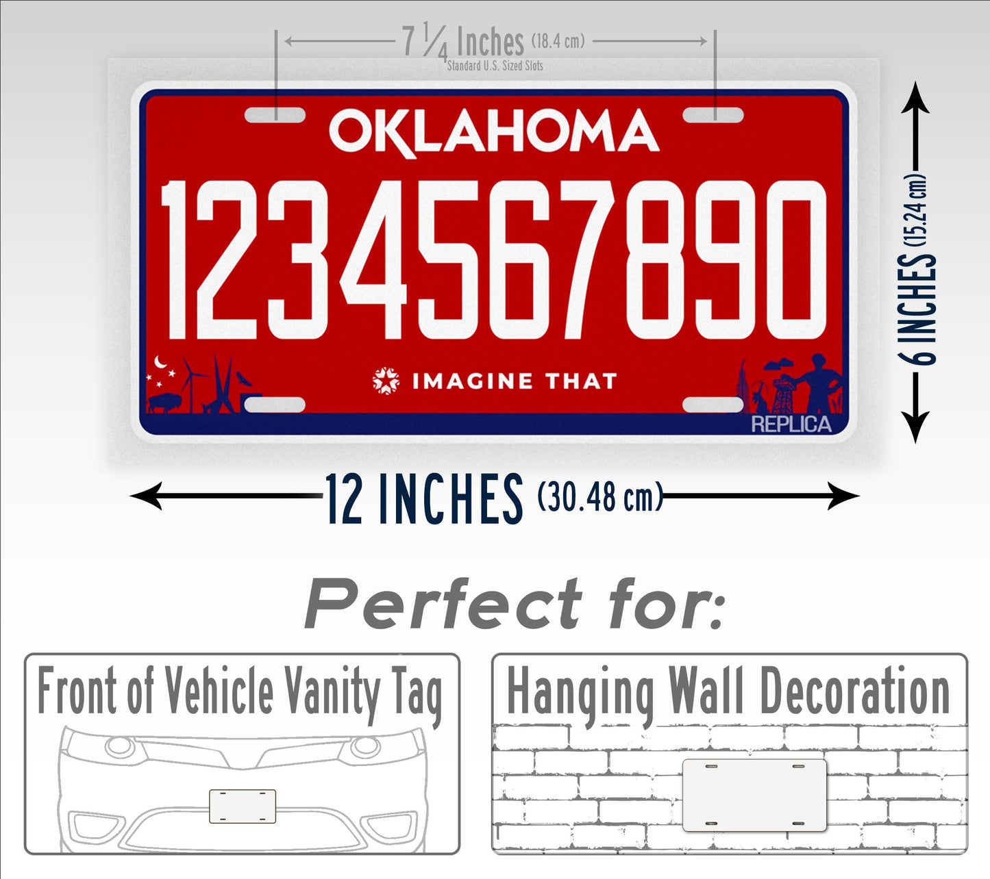 Personalized Oklahoma Novelty License Plate, Replica OK Custom Auto Tag