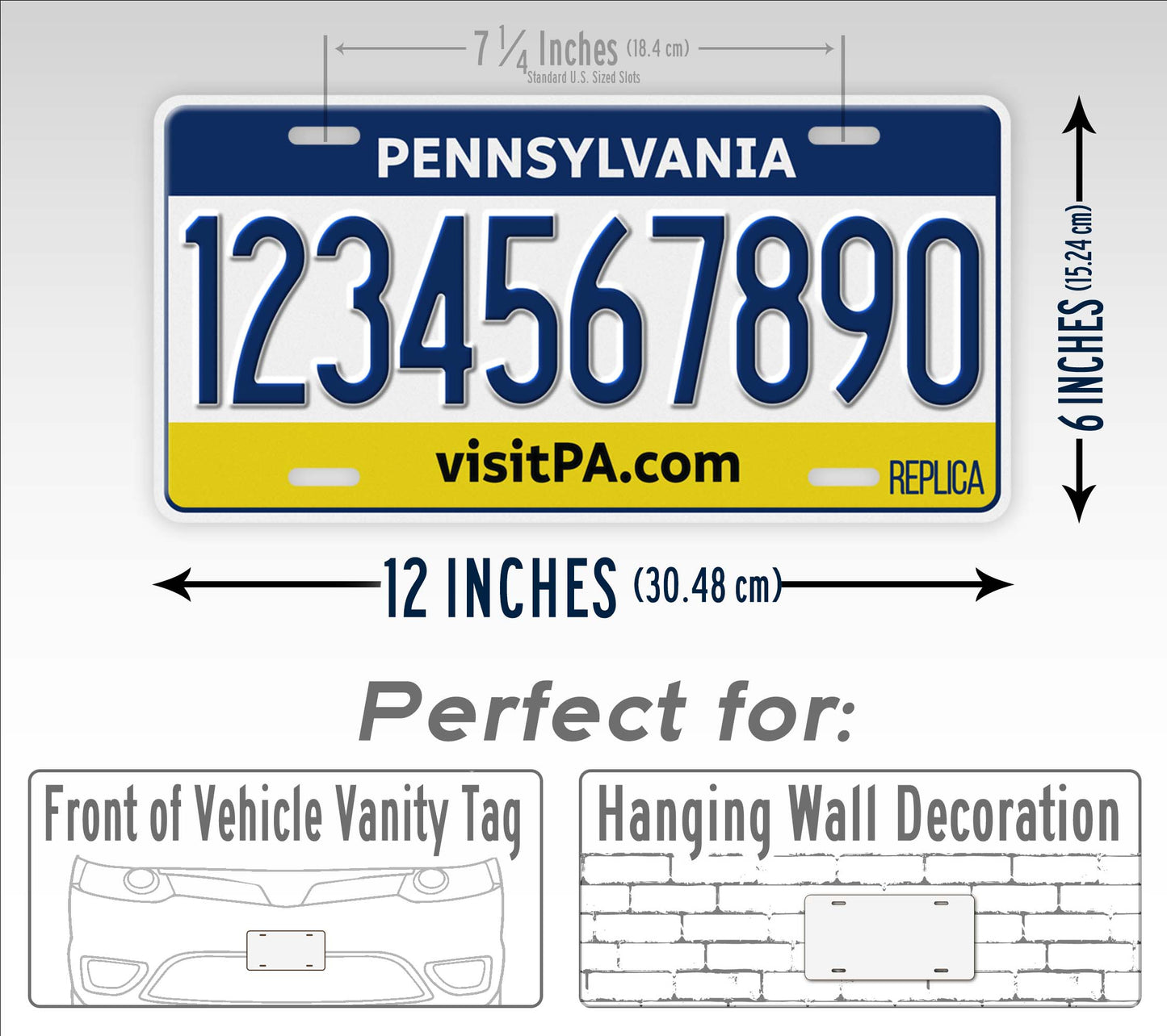 Personalized Pennsylvania Novelty License Plate, Replica PA Custom Auto Tag