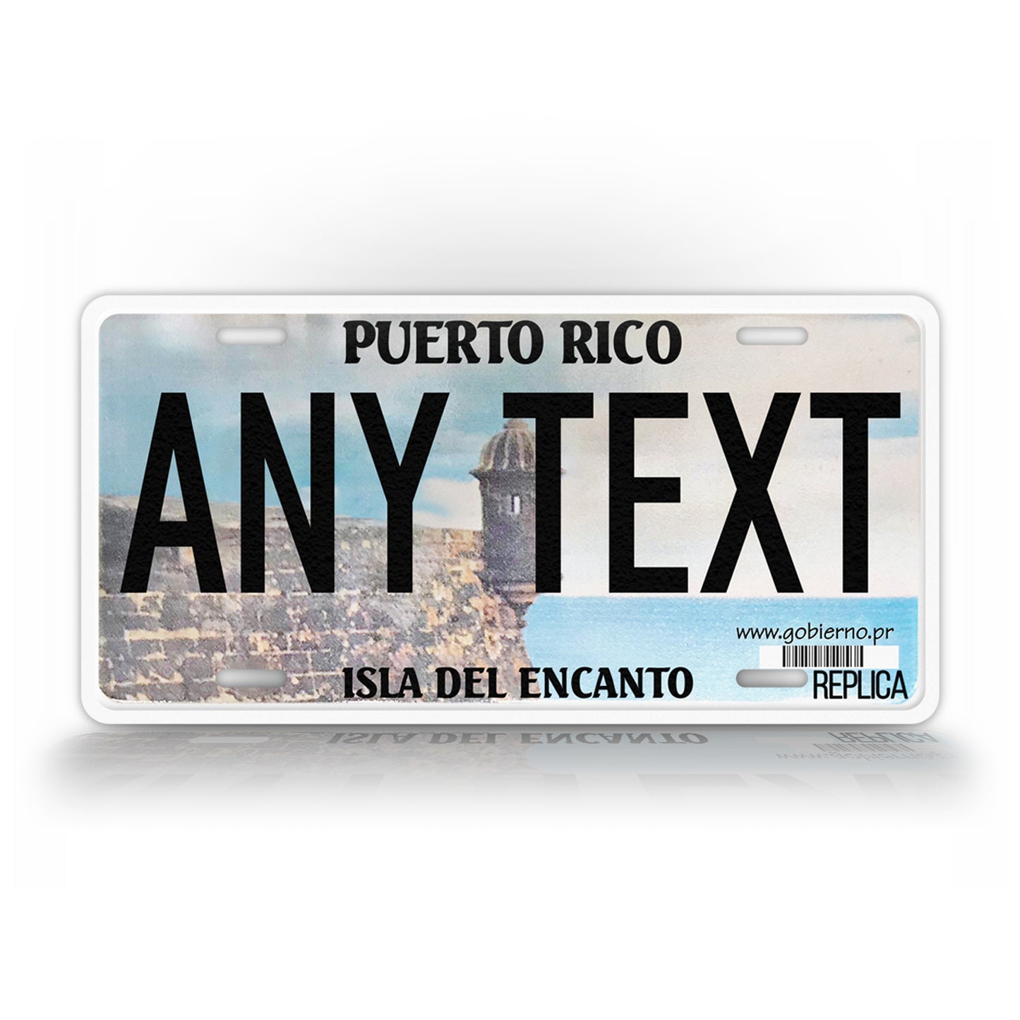 Personalized Puerto Rico Novelty License Plate, Replica PR Custom Auto Tag