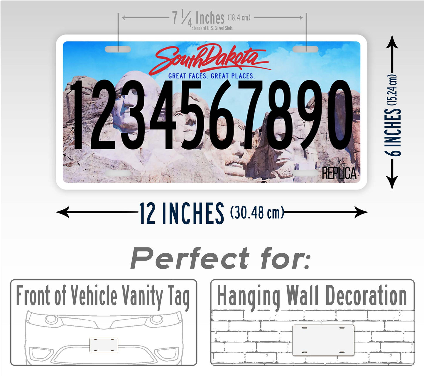 Personalized South Dakota Novelty License Plate, Replica SD Custom Auto Tag