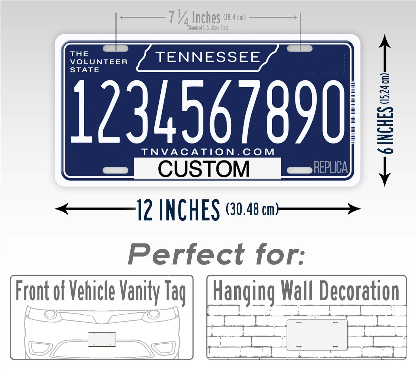 Personalized Tennessee Novelty License Plate, Replica TN Custom Auto Tag