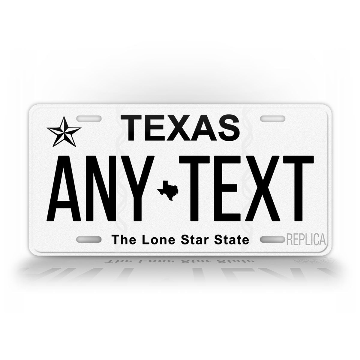 Personalized Texas Novelty License Plate, Replica TX Custom Auto Tag