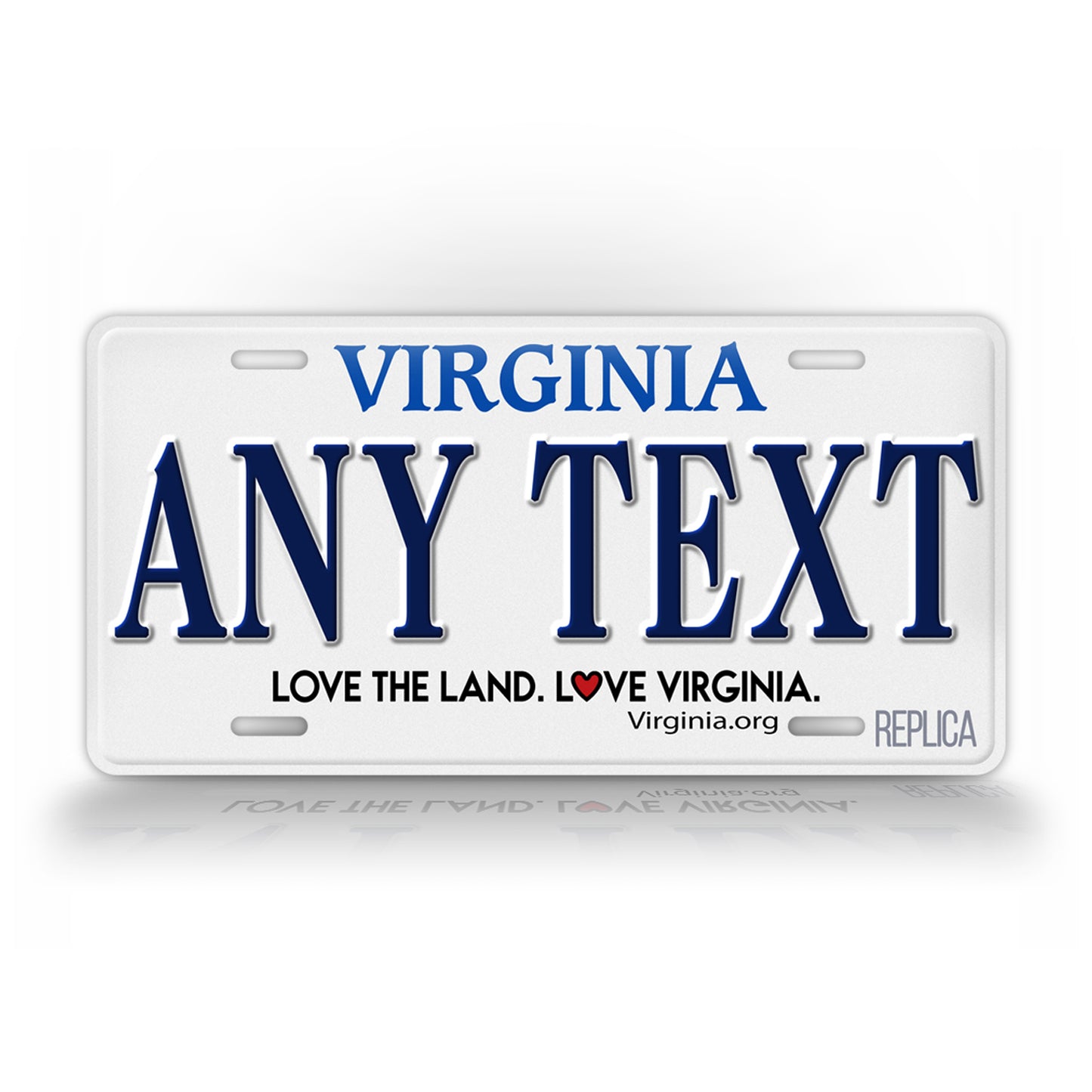 Personalized Virginia Novelty License Plate, Replica VA Custom Auto Tag