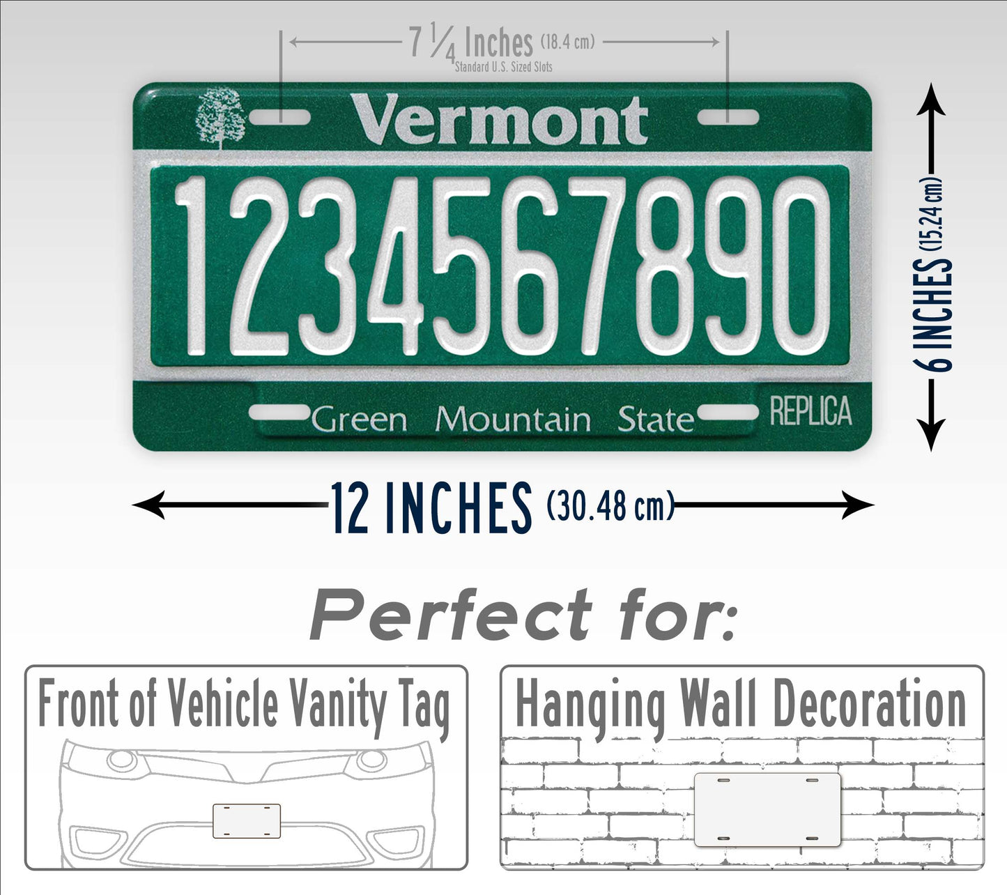 Personalized Vermont Novelty License Plate, Replica VT Custom Auto Tag