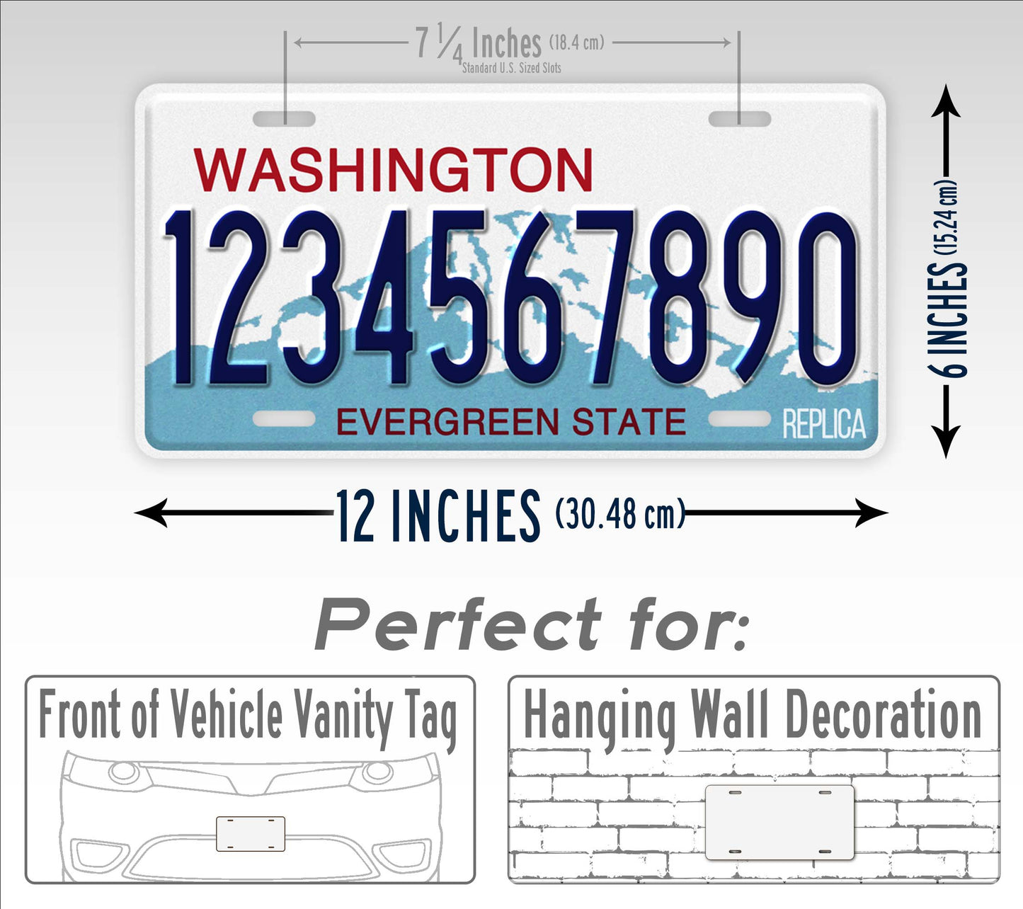Personalized Washington Novelty License Plate, Replica WA Custom Auto Tag