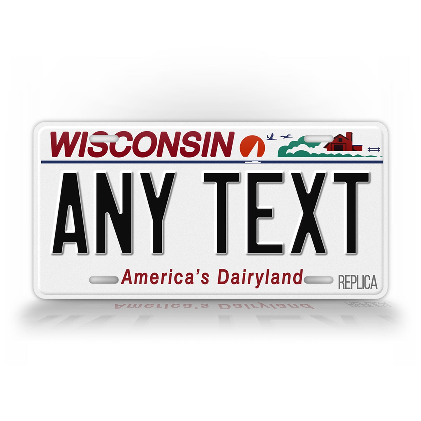 Personalized Wisconsin Novelty License Plate, Replica WI Custom Auto Tag