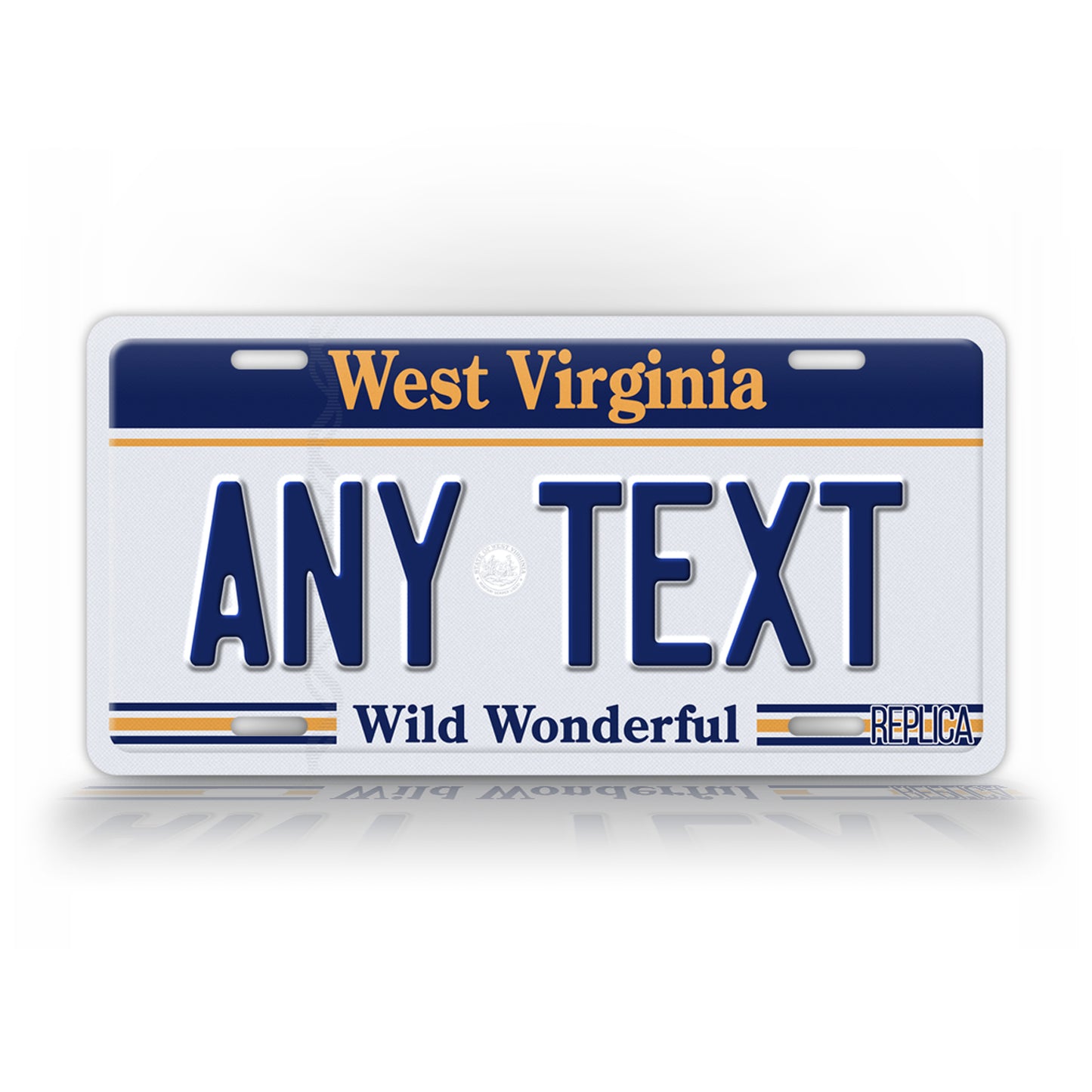 Personalized West Virginia Novelty License Plate, Replica WV Custom Auto Tag