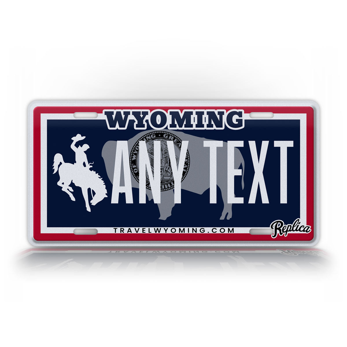 Personalized Wyoming Novelty License Plate, Replica WY Custom Auto Tag