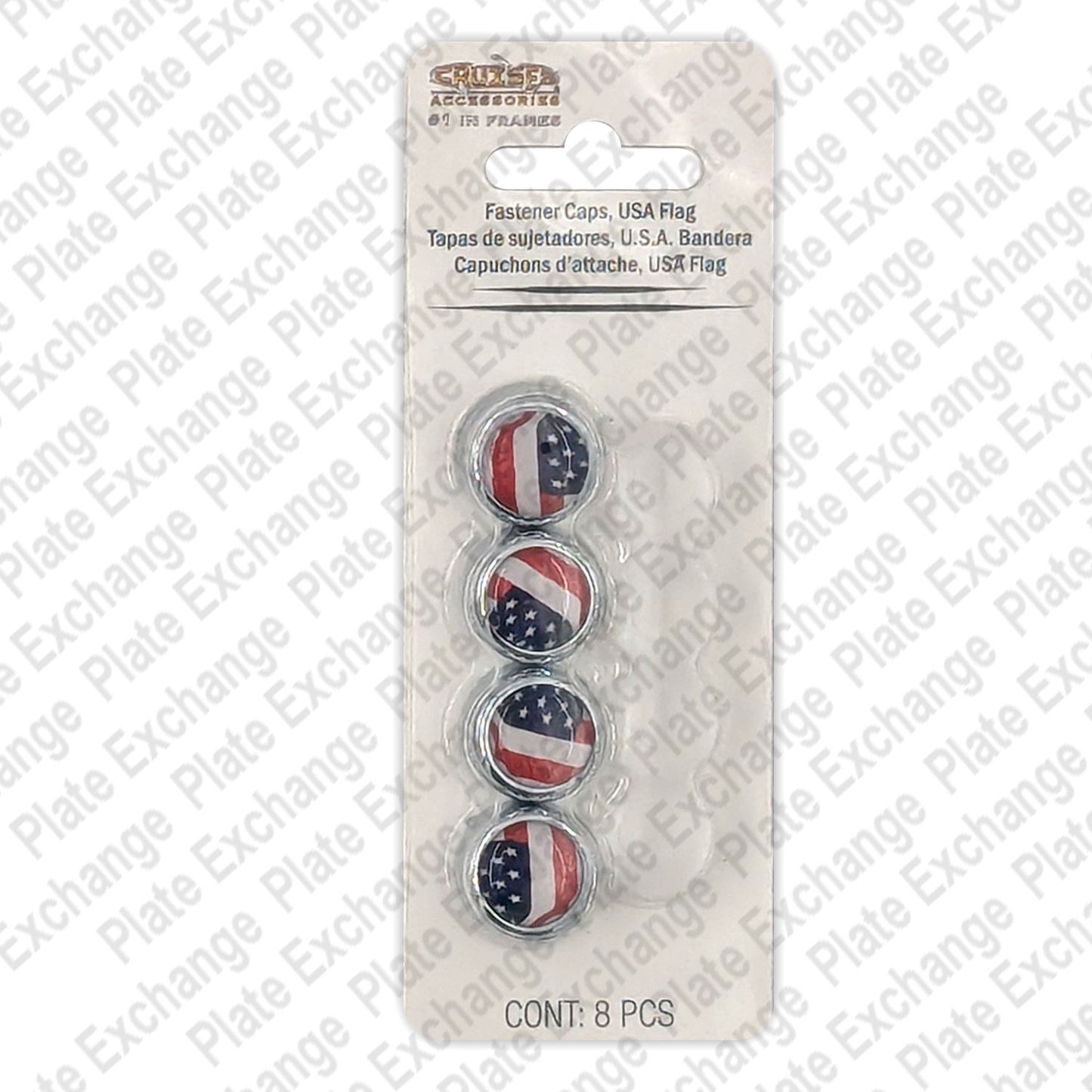 American Flag Fastener Caps