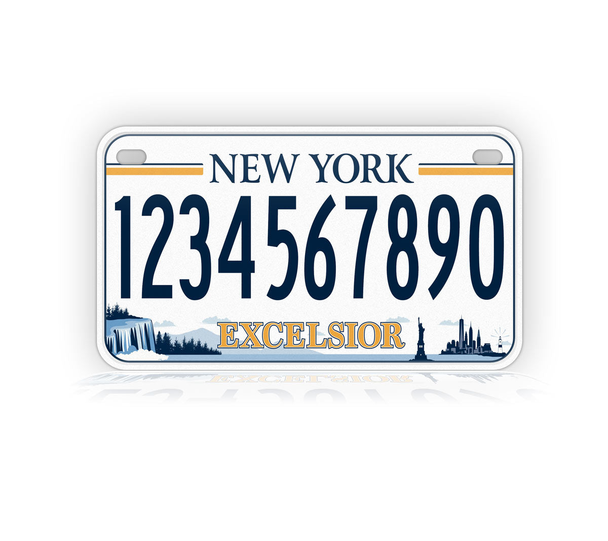 New York Excelsior Motorcycle Novelty Plate
