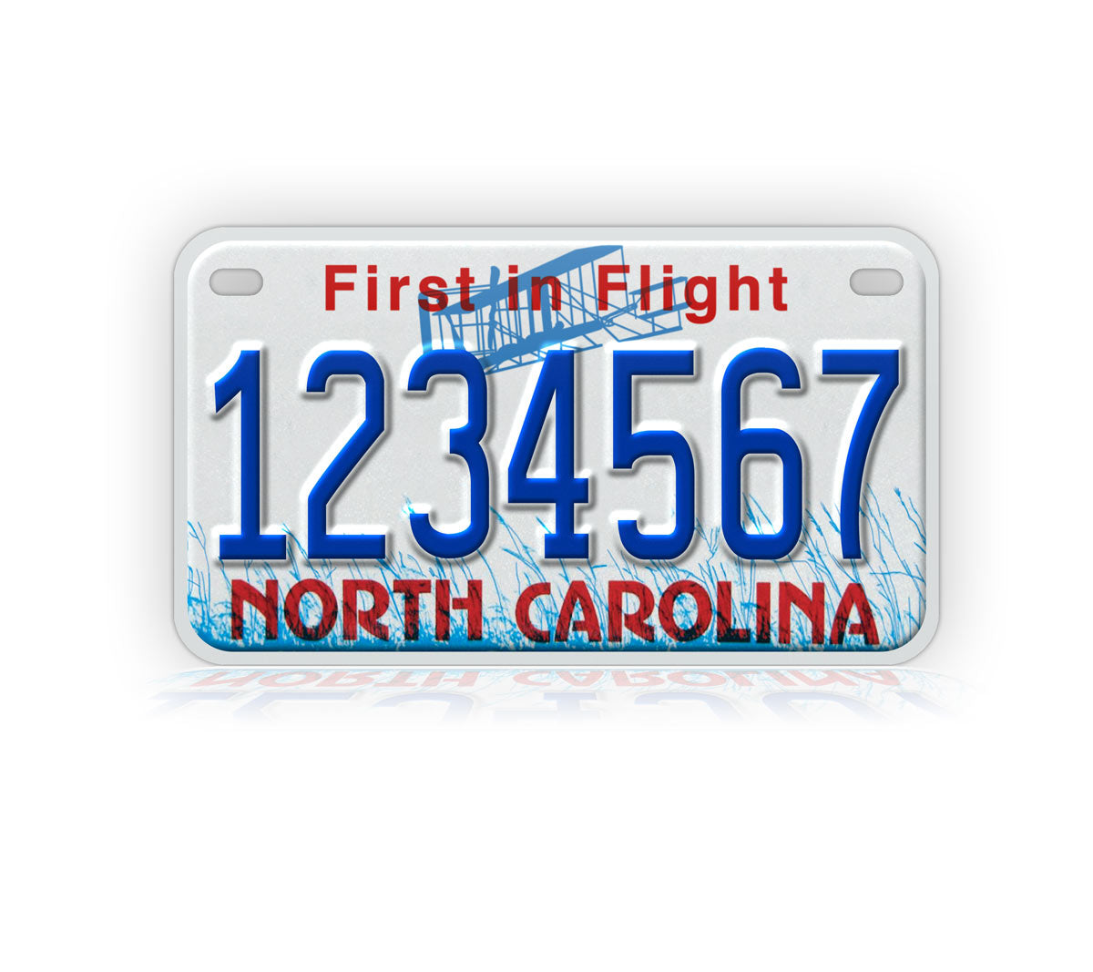 North Carolina First in Flight Motorcycle Novelty Plate