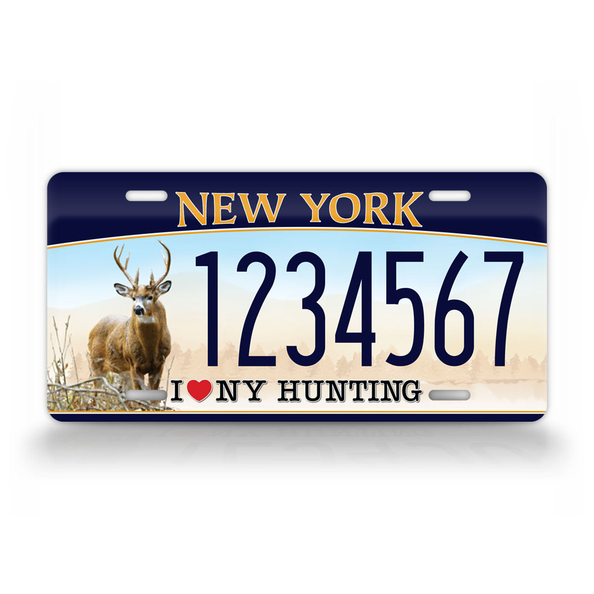 New York "I Love Hunting" Novelty License Plate
