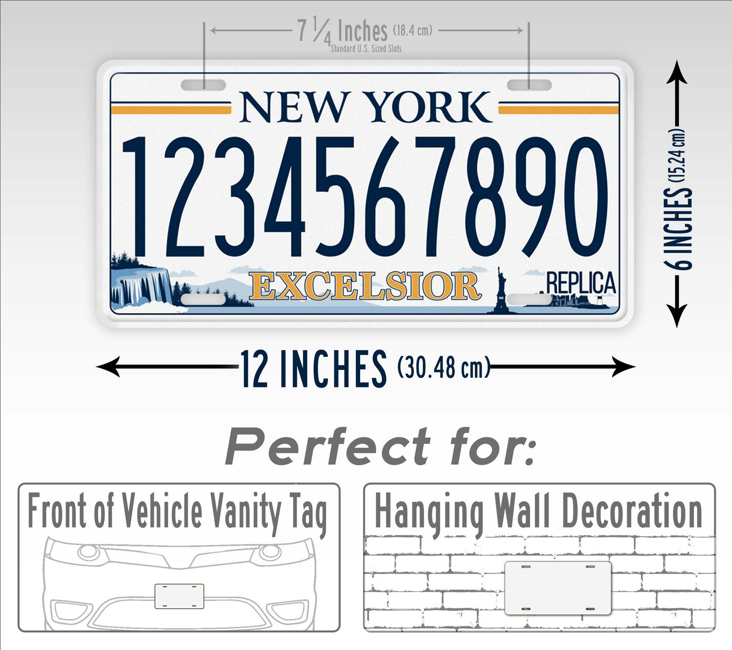 New York "Excelsior" Novelty License Plate