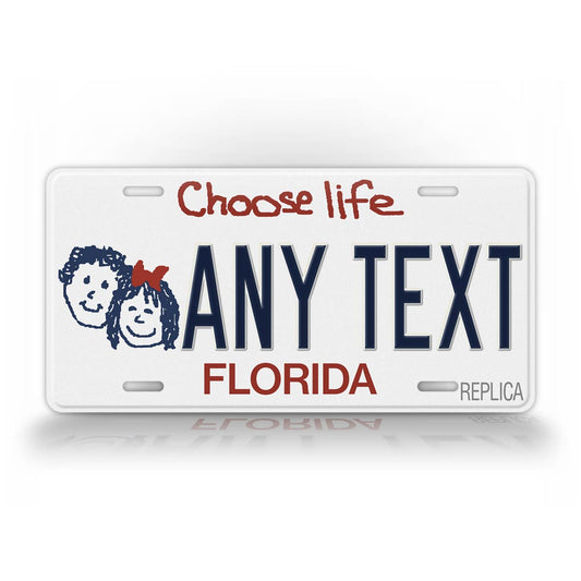 Florida Choose Life White Novelty License Plate