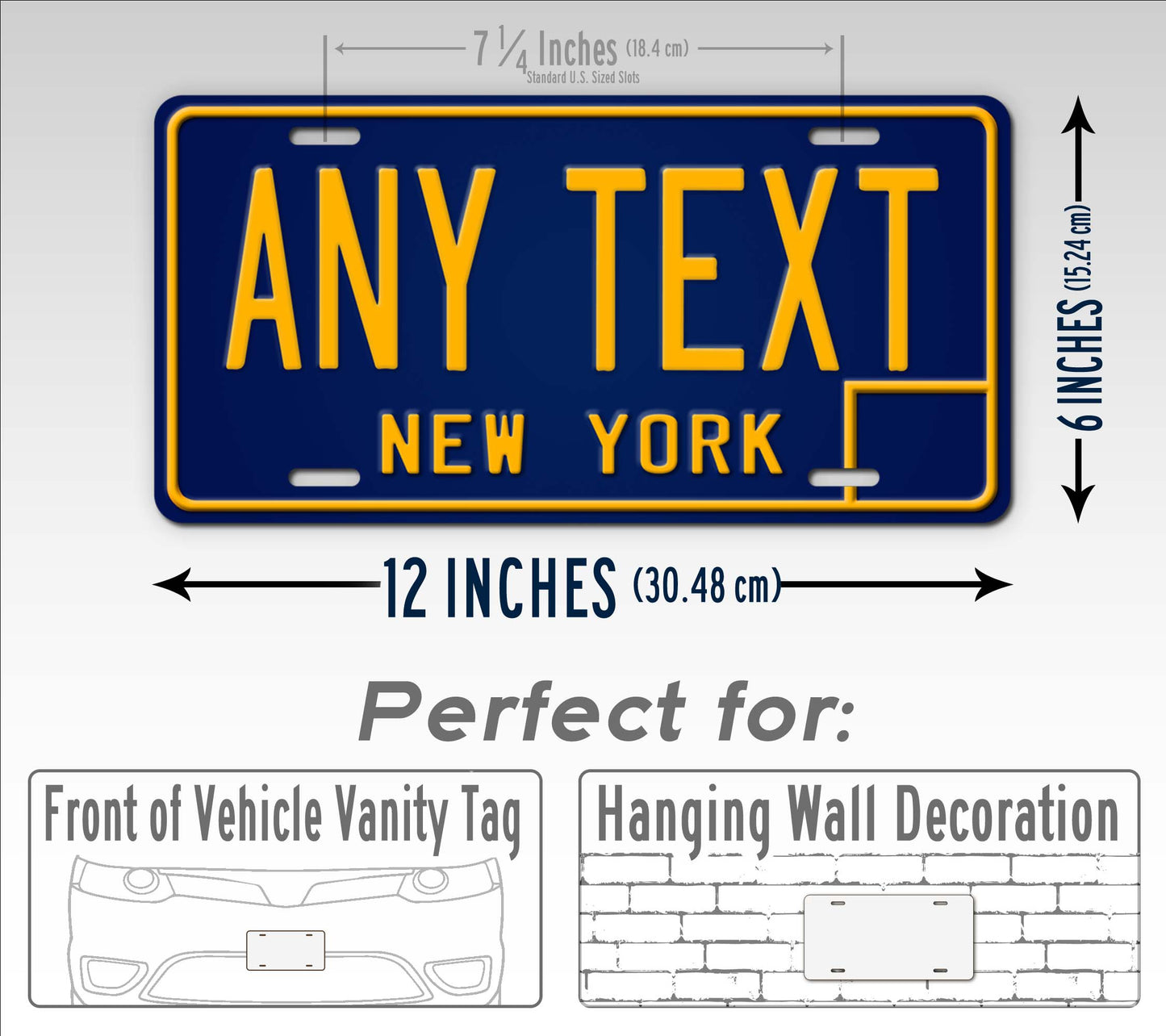 New York 1966 to 1972 Novelty License Plate