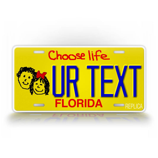 Florida Choose Life Yellow Novelty License Plate