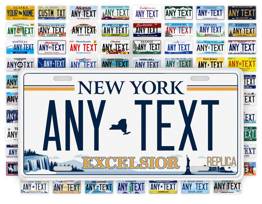 Personalized New York Novelty License Plate, Replica NY Custom Auto Tag