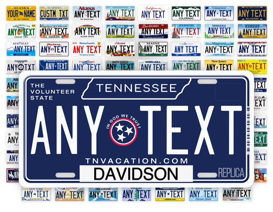 Personalized Tennessee Novelty License Plate, Replica TN Custom Auto Tag