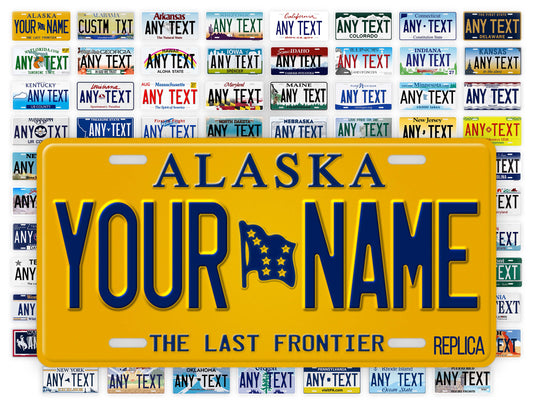 Personalized Alaska Novelty License Plate, Replica AK Custom Auto Tag