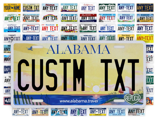 Personalized Alabama Novelty License Plate, Replica AL Custom Auto Tag