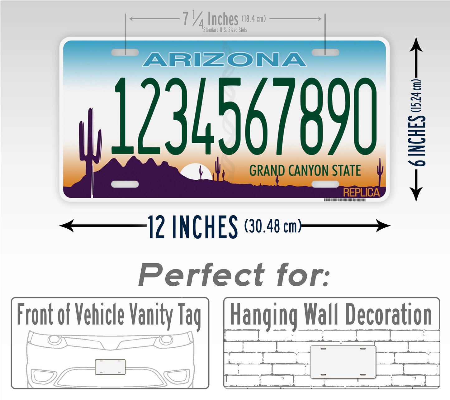 Personalized Arizona Novelty License Plate, Replica AZ Custom Auto Tag
