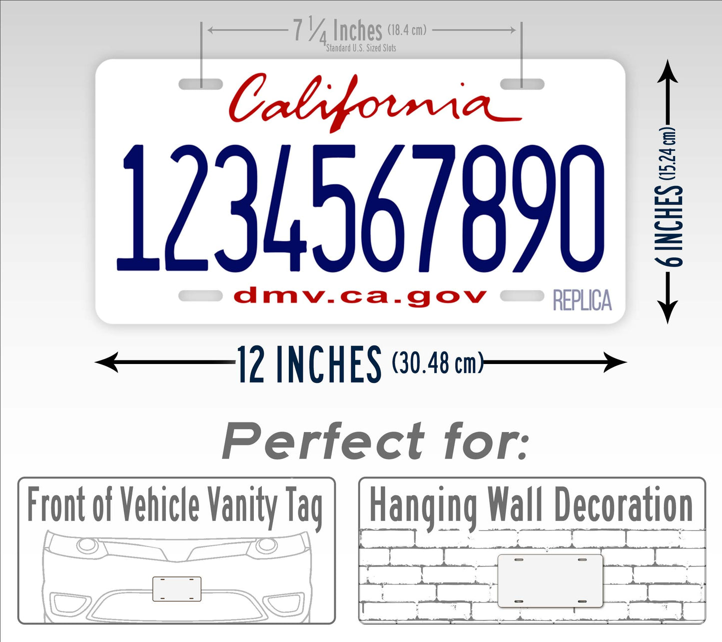 Personalized California Novelty License Plate, Replica CA Custom Auto Tag