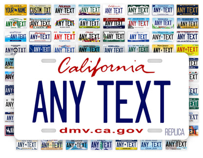 Personalized California Novelty License Plate, Replica CA Custom Auto Tag