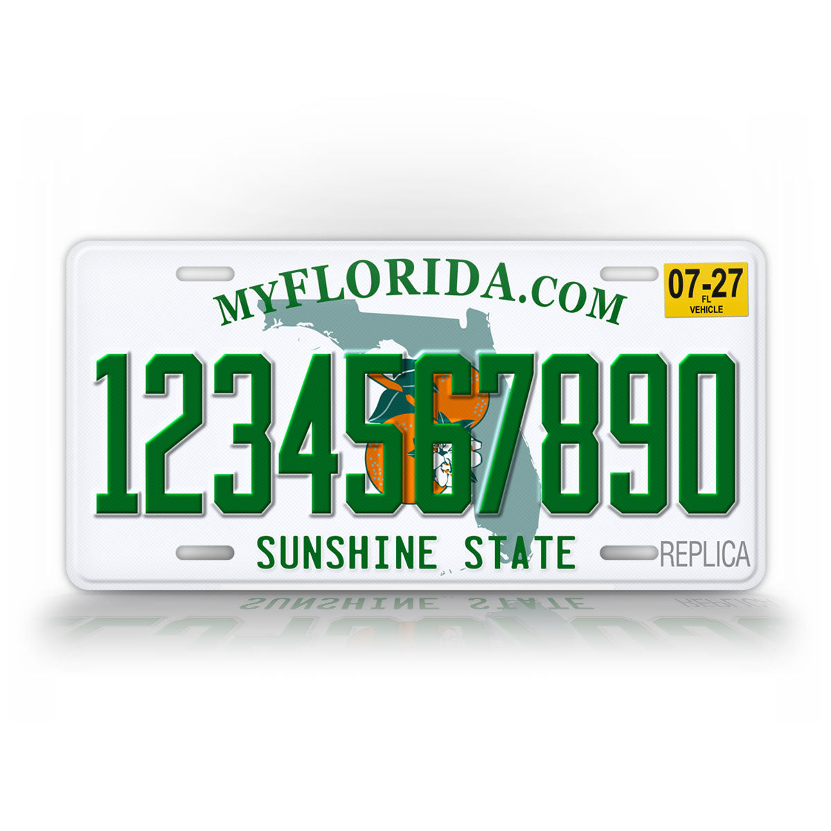 Personalized Florida Novelty License Plate, Replica FL Custom Auto Tag